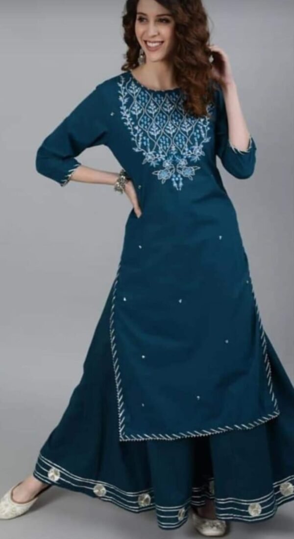 Women Ethnic Kurta with Skirt